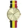 36.0mm Round Case Nylon Strap Alloy Wrist Watches For Gilrs Large Face