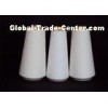 100% Polyester Core Spun Yarn 30S AA Grade Raw White / Dyed Eco Friendly