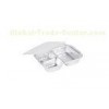 3 compartment Aluminum Food Storage Containers disposable fast food plate