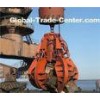 Steel Scrap Loading Motor Hydraulic Grab / Orange Peel Grabs 12 Ton CE Approved