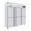Slilver Upright 6 Door Side By Side Refrigerator Freezer Stainless Steel