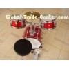 Muse Basic Big Red 3 Piece Acoustic Drum Set For Kids / Children MU-3KL