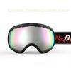Brown Revo Blue Reflective Mirrored Ski Goggles for Mens , CE FDA Approvals