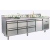 473L One Doors Table Reach In Refrigerator Freezer With Backrest , 2245 x700x850