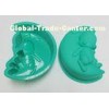 Novelty Green Rabbit Silicone Cupcake Molds, Silicone Baking Trays