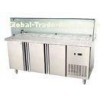 Three Doors Undercounter Refrigerator Freezer With GN Pan / Glass Cover , 350L