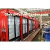 Luxury Auto defrost glass front beverage refrigerator 42 cuft for showcase Coca
