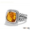 David Yurman Jewelry Sterling Silver Jewelry  11mm Citrine Albion Ring
