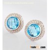 David Yurman Jewelry 10mm Blue Topaz Cerise Earrings