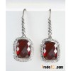 David Yurman Jewelry 8x10mm Garnet Noblesse Earrings