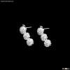 18K White Gold Rhodium Custom Made CZ Earrings ES5535-2