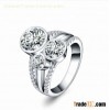 New arrival bridal silver handmade jewelry with clear three cubic zirconia stones