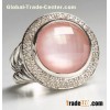 David Yurman Jewelry 925 Silver 14mm Rose Quartz Cerise Ring