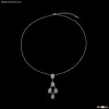 18K White Gold Rhodium Custom Made CZ Chandelier Necklace GY19N