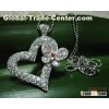 sterling silver cubic zirconia necklace,silver pendant