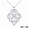 Bling shiny 925 sterling silver dancing party ornament jewelry necklace