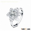 Stylish top quality diamond sun flower ring,best selling