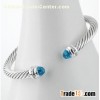 David Yurman Jewelry 5mm Blue Topaz Silver Ice Bracelet