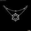 18K White Gold Rhodium Custom Made CZ Tiara Princess Necklace GY29N