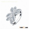 Love season spring best buy big flower design full CZ zircon crystal ring