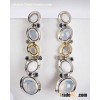 David Yurman Jewelry Sterling Silver White Oval Mosaic Drop Earrings