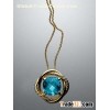 David Yurman Jewelry 11mm Blue Topaz Infinity Cushion Pendant with Chain