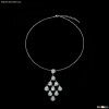 18K White Gold Rhodium Custom Made CZ Chandelier Necklace GY19-1N