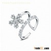 Competitive price and high quality with flower design 925 jewelry rings