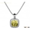 David Yurman Jewelry 14mm Albion Pendant with Lemon Citrine and Diamonds