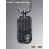 David Yurman Men's Jewelry Chevron Black Diamond Dog Tag