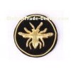 Round Bee Bullion Wire Badges Emblems Washable Embroidered Uniform Patches