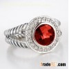 David Yurman 8mm Garnet Petite Albion Ring