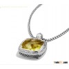 David Yurman 20mm albion pendant with lemon citrine and diamonds