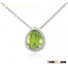 peridot pendant,sterling silver jewelry,silver necklace,gemstone jewelry
