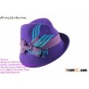 100% wool slanted fedora hats with ribbon bow