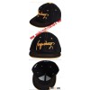 Wholesale Black cotton flat peak embroidery logo snapback baseball cap