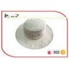 100% Linen Cream Color Sunscreen 60cm Cool Bucket Hats For Men