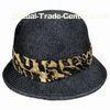 Fashionable Black Sinamay Bucket Hat with Pleated Band