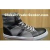 Black / Gray Up Ankle Unisex Canvas Safety Shoes With Steel Cap