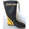 Wide Calf Ladies Rubber Half Rain Boots Size 41 Yellow Black