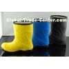 Durable Walking PU Half Rain Boots Environmental Black Embossed