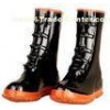 Orange And Black Men Rubber Half Rain Boots Size 46 For Oil field