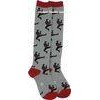 Individual Comfortable Cotton Ladies Grey Knee High Tube Socks / Stockings With Heel