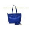 Fashion Long Handles Ladies navy blue leather handbags Customized