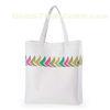 White Simple Cotton Tote Bags / Customized Shopping Bags / Fancy Cotton Carrier Bags