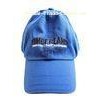 Monogrammed Blue Kids Baseball Caps , 58cm 100% Cotton With Plastic / Velcro Buckle