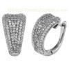 2012 shiny silver micro pave setting hoop earrings for female