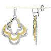 Yellow gold / silver antitarnish plated 925 sterling silver dangle earrings jewerly