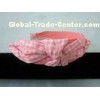 Retro Wide Plastic Bow Hair Bands For Ladies , FabricCovered