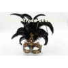 Masquerade Ball Venetian Masks Carnival In Black Hand Made For Women